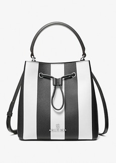 Michael Kors Suri Medium Striped Bucket Bag