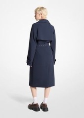 Michael Kors Textured Crepe Belted Trench Coat