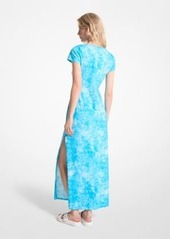 Michael Kors Tie-Dyed Stretch Cotton Maxi Dress