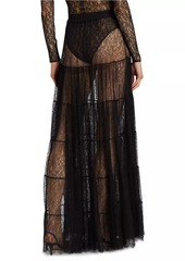 Michael Kors Tiered Lace Maxi Skirt