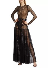 Michael Kors Tiered Lace Maxi Skirt