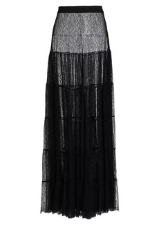 Michael Kors Tiered Lace Maxi Skirt