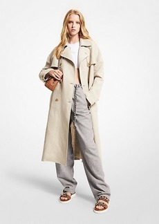 Michael Kors Washed Linen Trench Coat