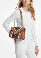 Michael Kors Whitney Medium Color-Block and Signature Logo Shoulder Bag