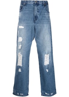 Michael Kors wide-leg distressed jeans