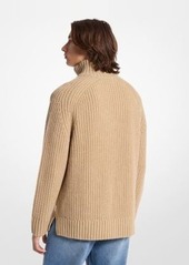 Michael Kors Wool and Cashmere Blend Half-Zip Sweater