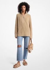 Michael Kors Wool and Cashmere Blend Half-Zip Sweater