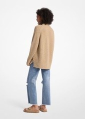 Michael Kors Wool and Cashmere Blend Half-Zip Sweater