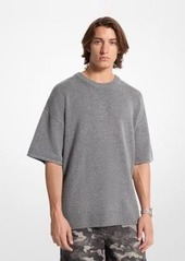 Michael Kors Wool and Cashmere Blend Short-Sleeve Sweater