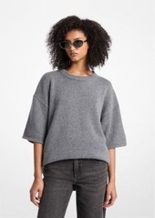 Michael Kors Wool and Cashmere Blend Short-Sleeve Sweater