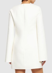 Michael Kors Wool Blend Double V Neck Mini Dress