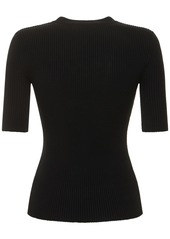 Michael Kors Wool Blend Lace-up Top