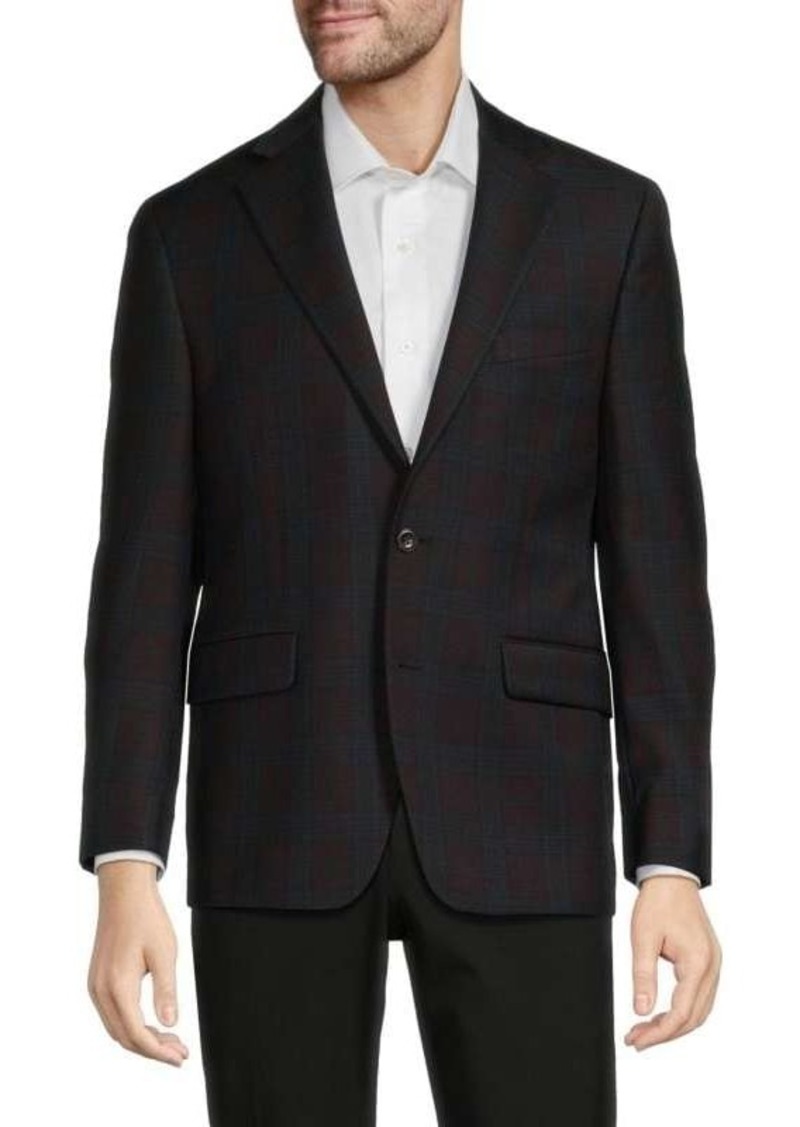 Michael Kors Wool Blend Plaid Sportcoat