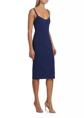 Michael Kors Wool-Blend Slip Sheath Dress