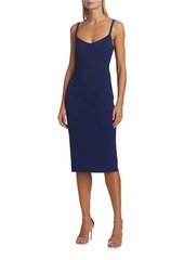 Michael Kors Wool-Blend Slip Sheath Dress