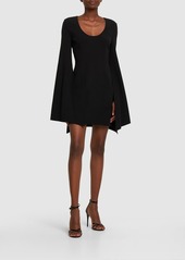 Michael Kors Wool Crepe Bell Sleeved Dress