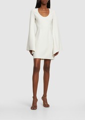 Michael Kors Wool Crepe Bell Sleeved Dress