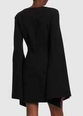 Michael Kors Wool Crepe Bell Sleeved Dress