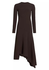 Michael Kors Wool Handkerchief Midi-Dress