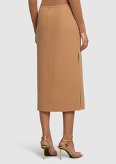 Michael Kors Wool Stretch Side Slit Midi Skirt