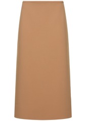 Michael Kors Wool Stretch Side Slit Midi Skirt