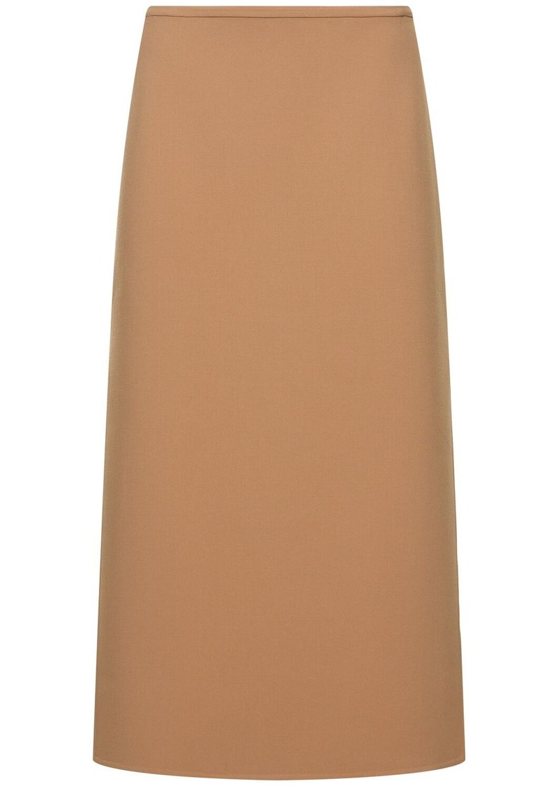 Michael Kors Wool Stretch Side Slit Midi Skirt