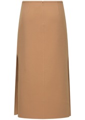 Michael Kors Wool Stretch Side Slit Midi Skirt