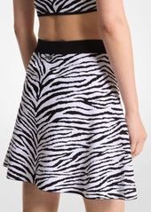Michael Kors Zebra Jacquard Skirt