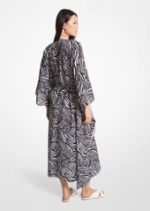 Michael Kors Zebra Organic Cotton Lawn Caftan Dress