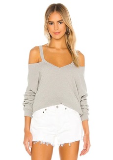 Michael Lauren Swanson Long Sleeve Cutout V Neck Pullover