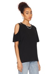 Michael Lauren Verdugo Crew Neck Tee with Cutout