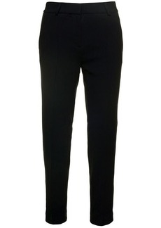 MICHAEL Michael Kors Black Slim Pants with Concealed Fastening in Cotton Woman