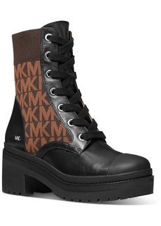 MICHAEL Michael Kors Brea Womens Leather Lace-Up Booties