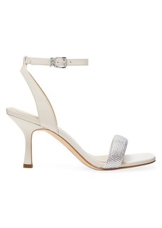 MICHAEL Michael Kors Carrie Leather Embellished Ankle Strap Sandals