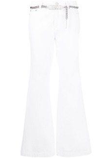 MICHAEL Michael Kors chain-link belt flared trousers