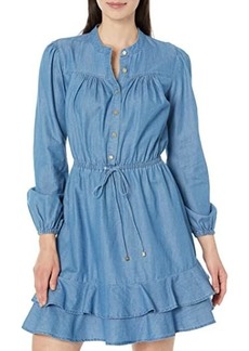 MICHAEL Michael Kors Chambray Ruffle Dress