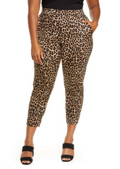 MICHAEL Michael Kors Cheetah Print Slim Pants in Dark Camel at Nordstrom