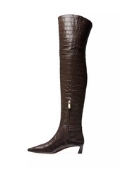 MICHAEL Michael Kors Cosmo 40MM Crocodile-Embossed Leather Thigh-High Boots