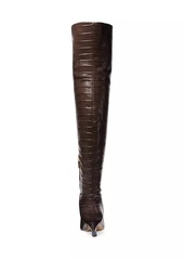 MICHAEL Michael Kors Cosmo 40MM Crocodile-Embossed Leather Thigh-High Boots