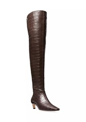 MICHAEL Michael Kors Cosmo 40MM Crocodile-Embossed Leather Thigh-High Boots