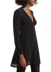 MICHAEL Michael Kors Crystal-Embellished V-Neck Minidress