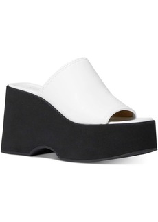 MICHAEL Michael Kors Dabney Womens Faux Leather Slip-On Platform Sandals