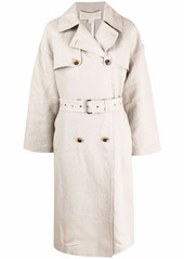 MICHAEL Michael Kors double-breasted linen trench coat