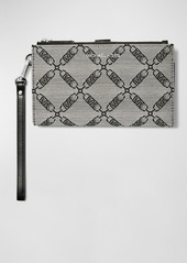 MICHAEL Michael Kors Double Zip Chain-Link Monogram Wristlet 