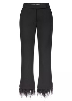 MICHAEL Michael Kors Feathered Stretch Crepe Flare Crop Pants