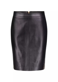 MICHAEL Michael Kors Fitted Leather Pencil Skirt