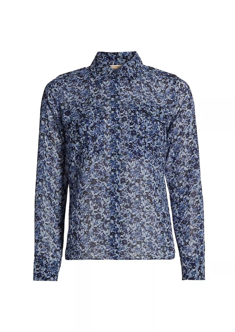 MICHAEL Michael Kors Floral Button-Up Blouse