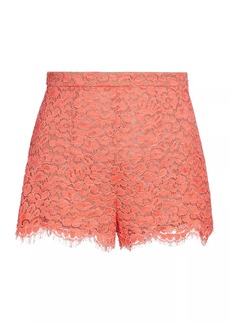 Michael Kors Floral Cotton-Blend Lace Hot Shorts