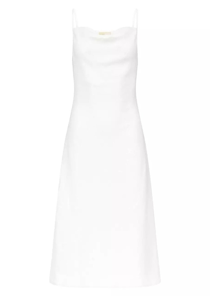 MICHAEL Michael Kors Floral Sequined Cowlneck Midi Slip Dress