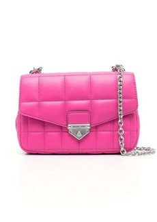 MICHAEL Michael Kors Fuchsia Pink Soho Quilted Shoulder Bag in Leather Woman